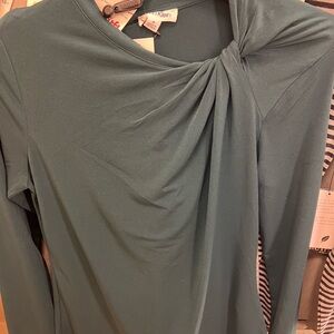 ISO:  Help Me Find This Top.  Calvin Klein Green Long Sleeve Top
